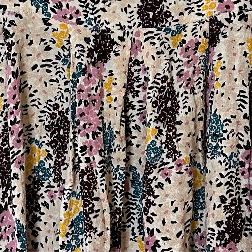 Free People Pink Floral Tie-Front Midi Dress W/ zipper on the side - Picture 5 of 7